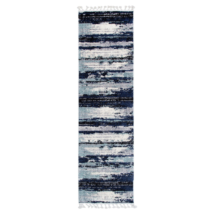 Mansour Horizon Blue Abstract Rug