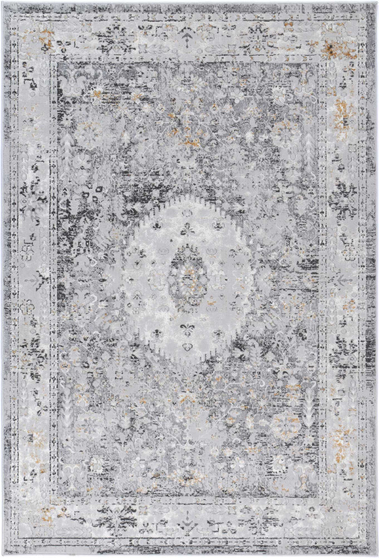 Porto Alexander Grey & Yellow Traditional Rug