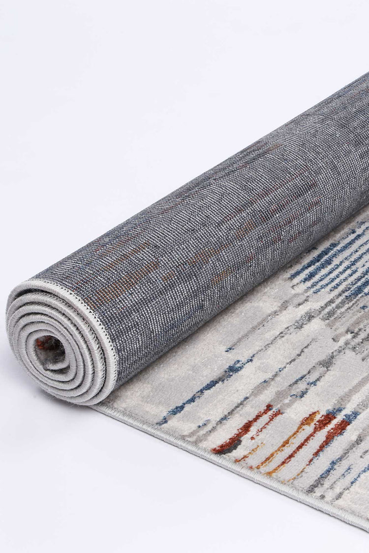 Porto Michael Grey & Multi Abstract Rug