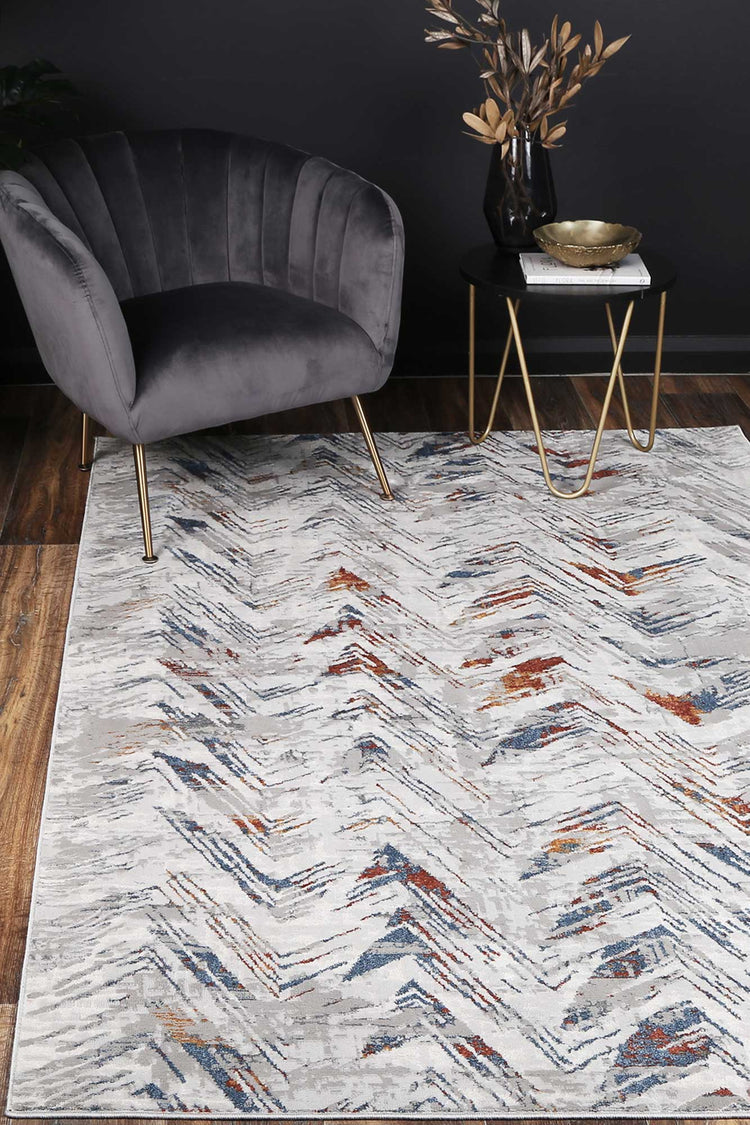 Porto Oskar Grey & Multi Geometric Rug