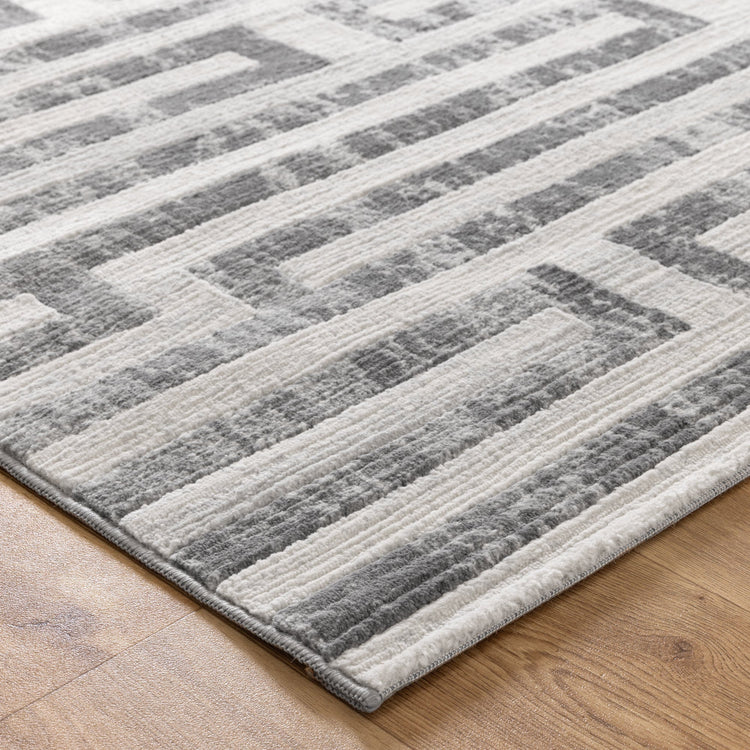 Ruby Maze Grey Rug