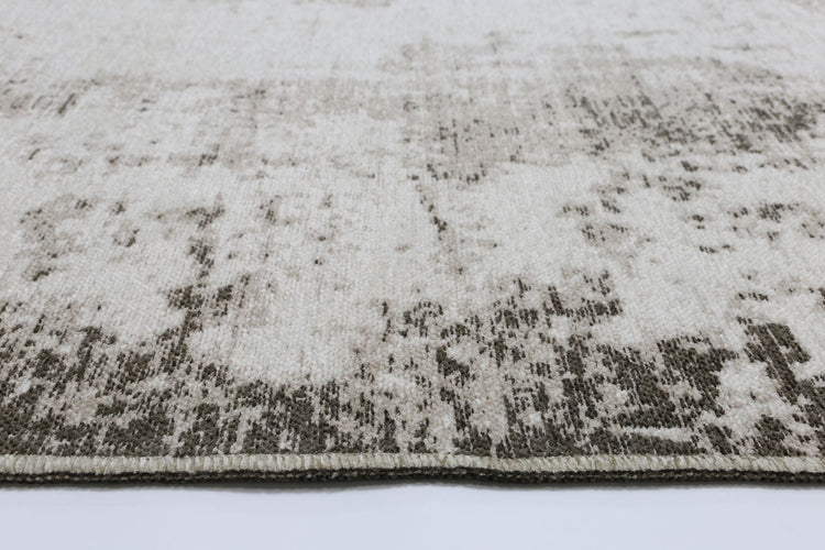 Rustic Faded Beige Abstract Rug