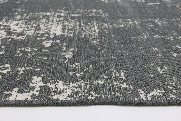 Rustic Faded Grey Abstract Rug