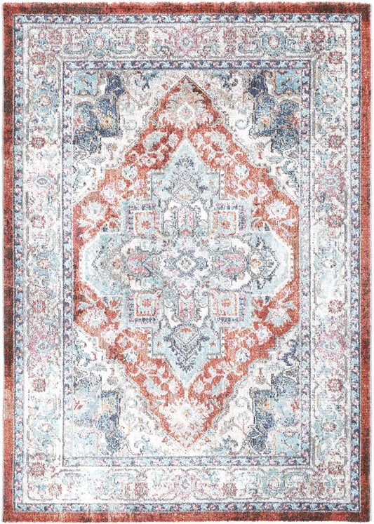 Salsa Seo Terracotta & Ivory Transitional Rug