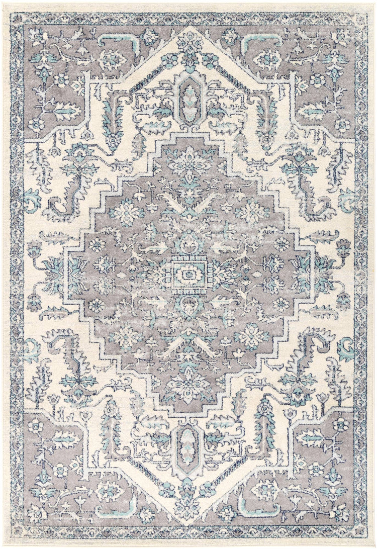 Sicily Avola Grey & Blue Transitional Rug