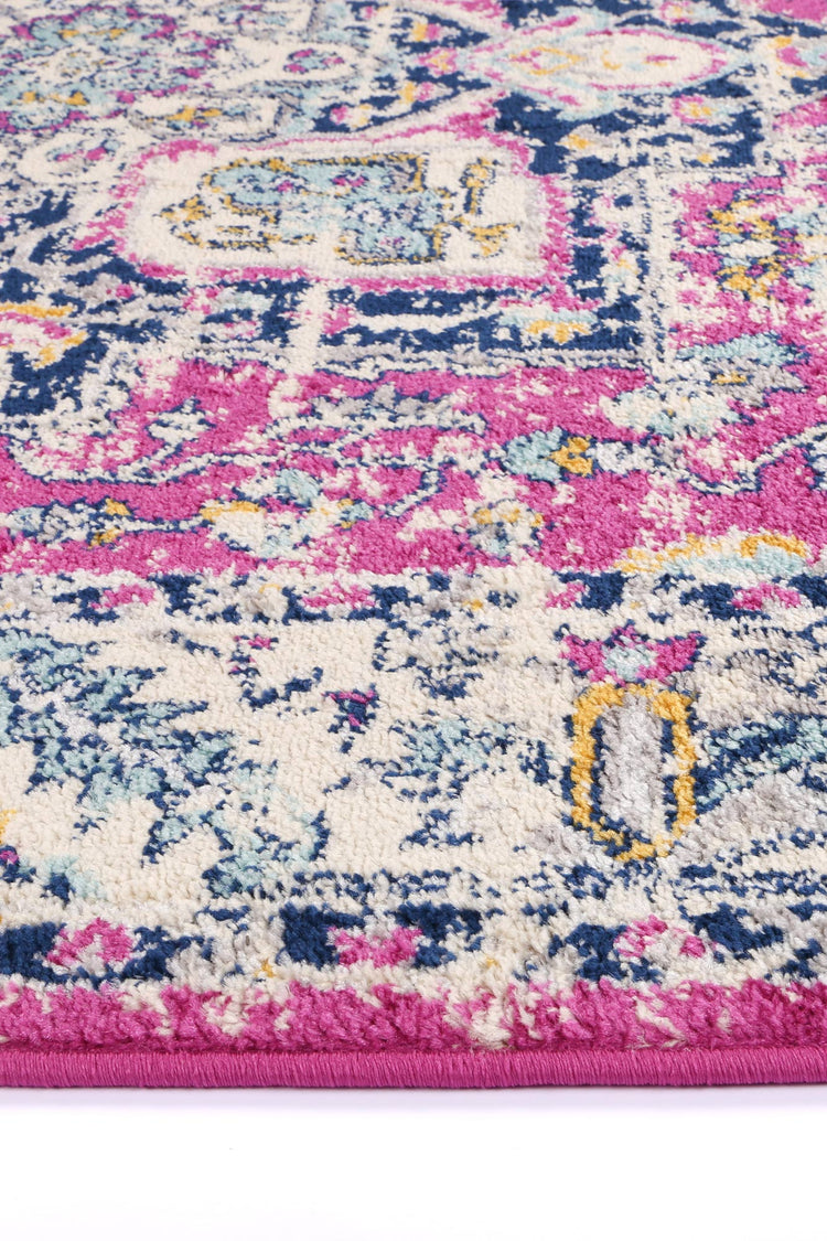 Sicily Carleone Pink & Blue Transitional Rug