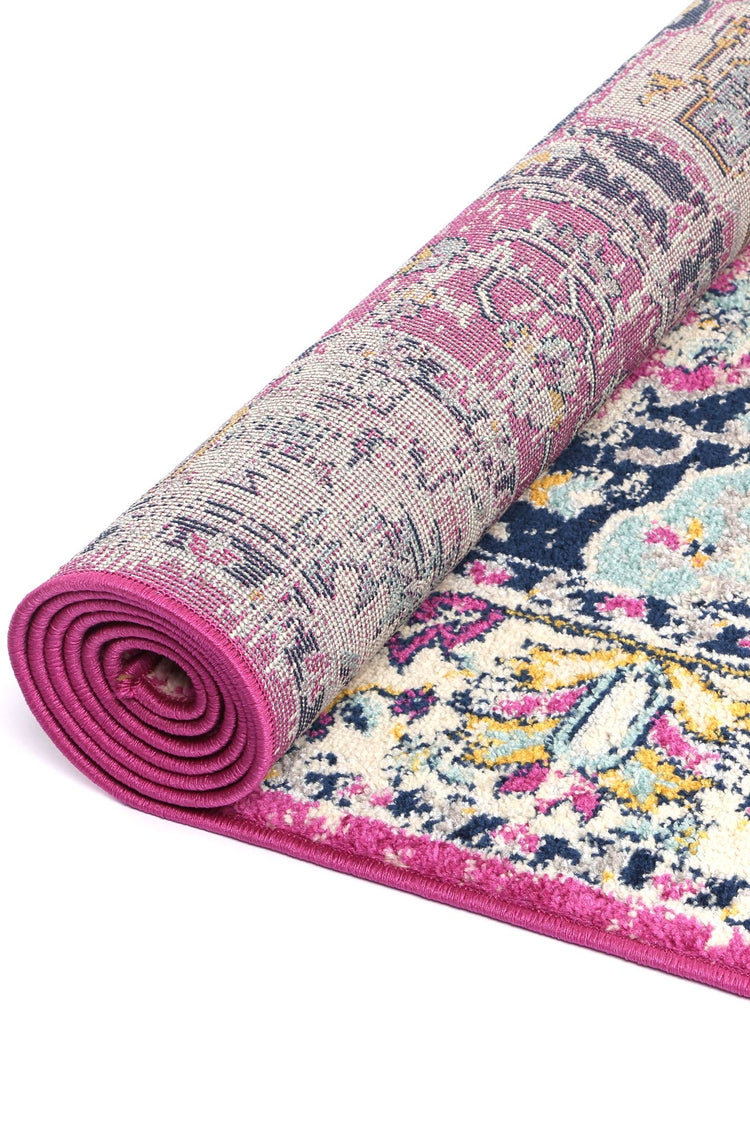 Sicily Carleone Pink & Blue Transitional Rug