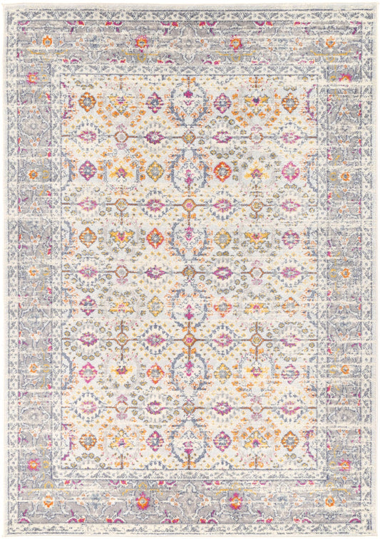 Sicily Ferla Grey & Multi Transitional Rug