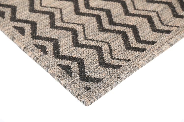 Sisalo Brown Beige and Black Geometric Rug