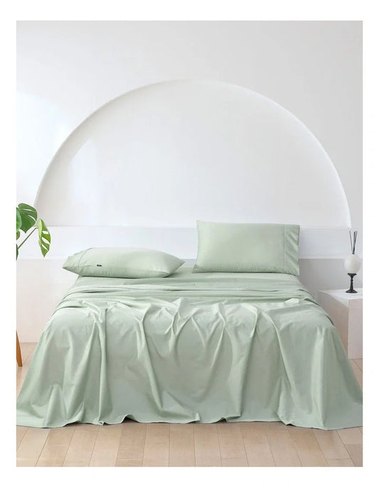 Fitted Bed Sheet Set - Sage (500 Thread Count)