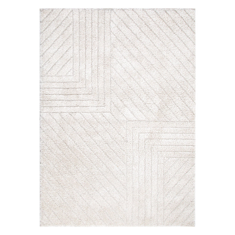 Tender Modern Beige Shag Rug