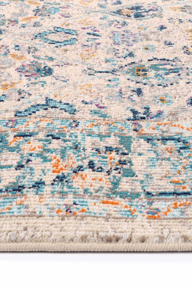 Tulin Paisley Cream & Blue Transitional Rug