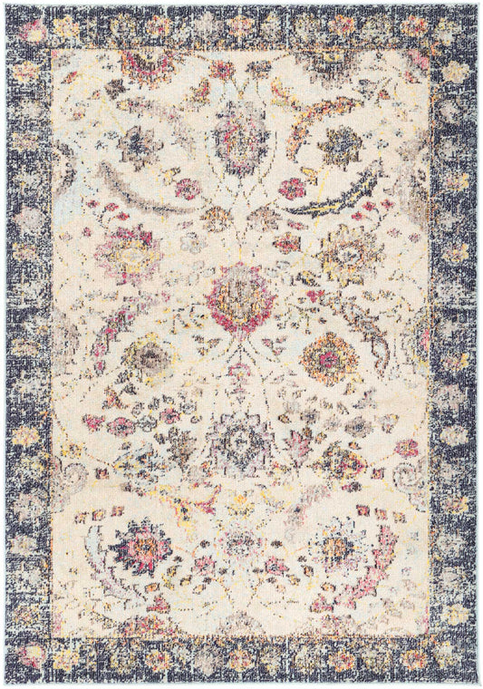 Tulin Royal Cream & Navy Transitional Rug