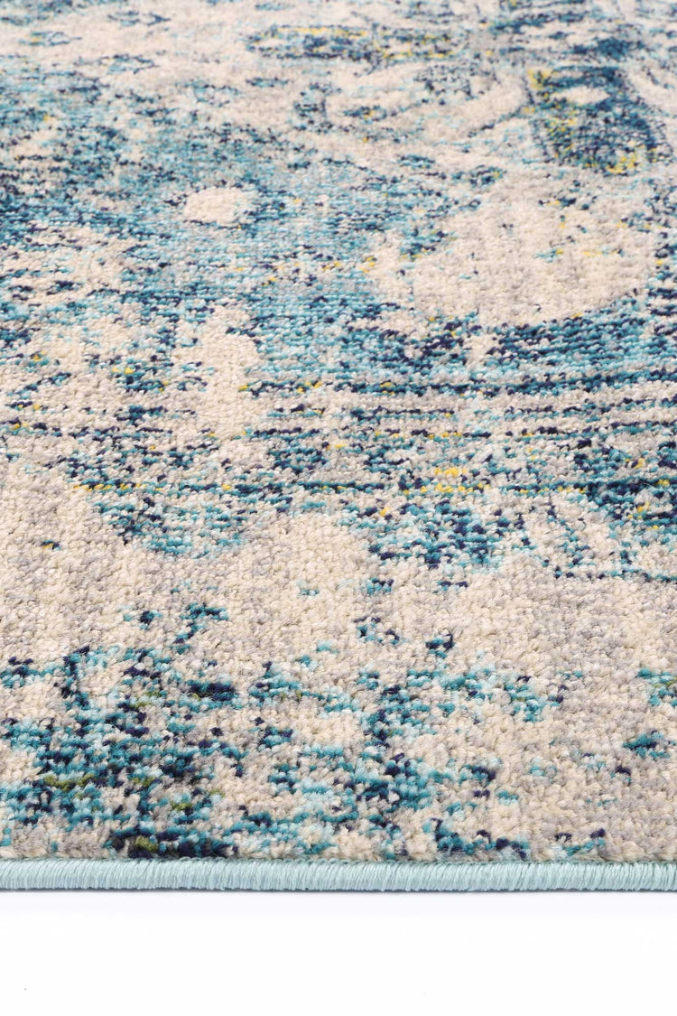 Tulin Faded Cream & Blue Transitional Rug