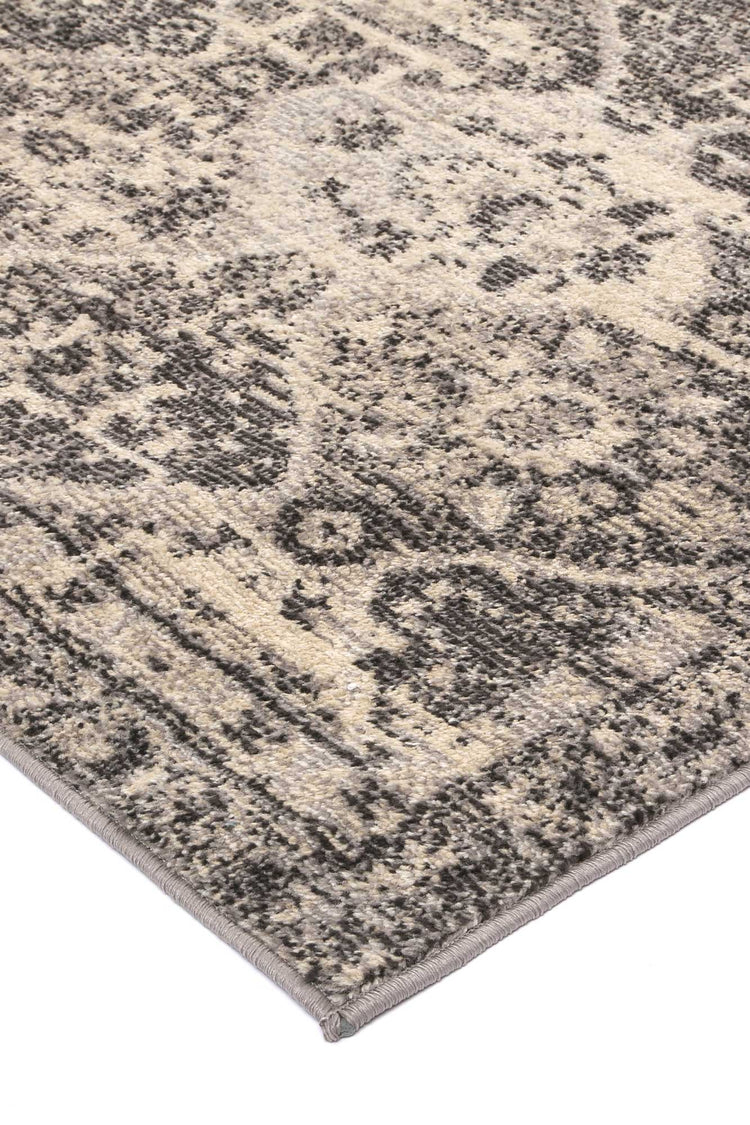 Tulin Diamond Grey & Cream Transitional Rug