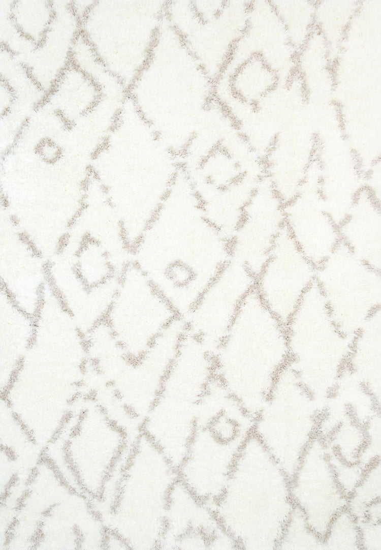 Moroccan Cream and Beige Fes Rug