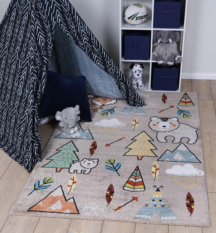 Nova Kids Beige Adventure Rug