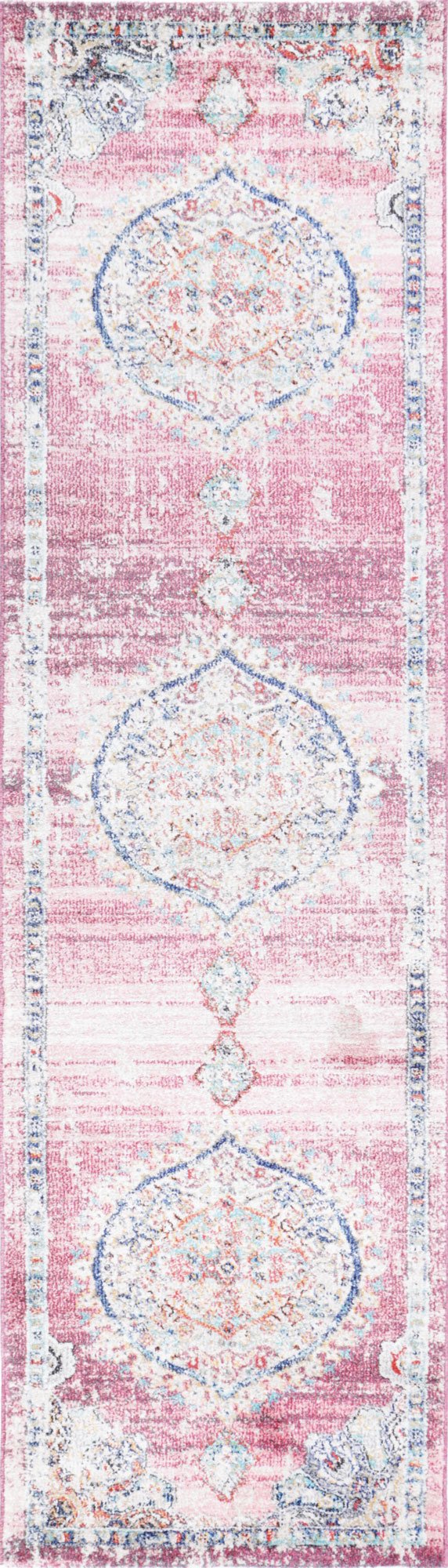 Hollow Medalion Transitional Blush Rug