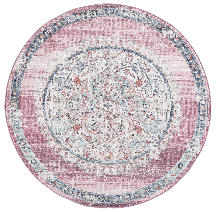 Hollow Medalion Transitional Blush Rug