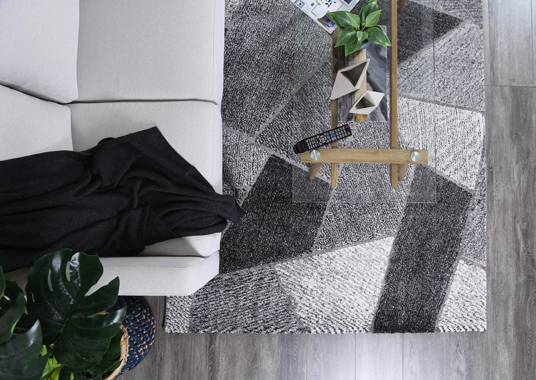 Vision Grey Geometric Rug