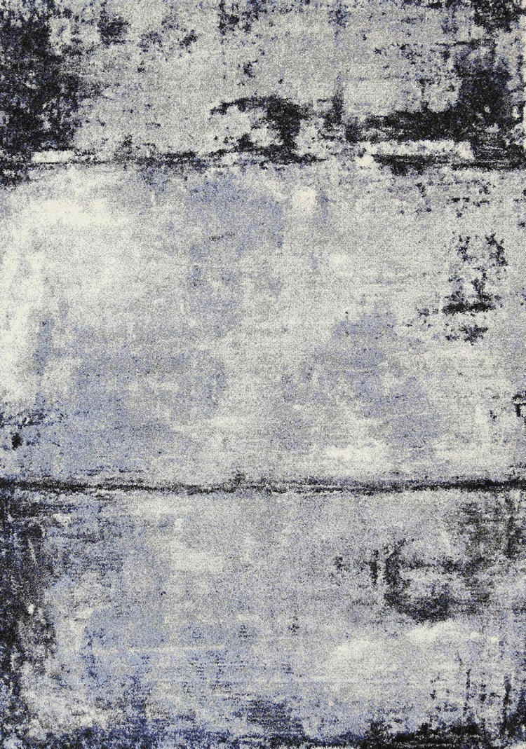 Vision Blue and Grey Abstract Modern Rug