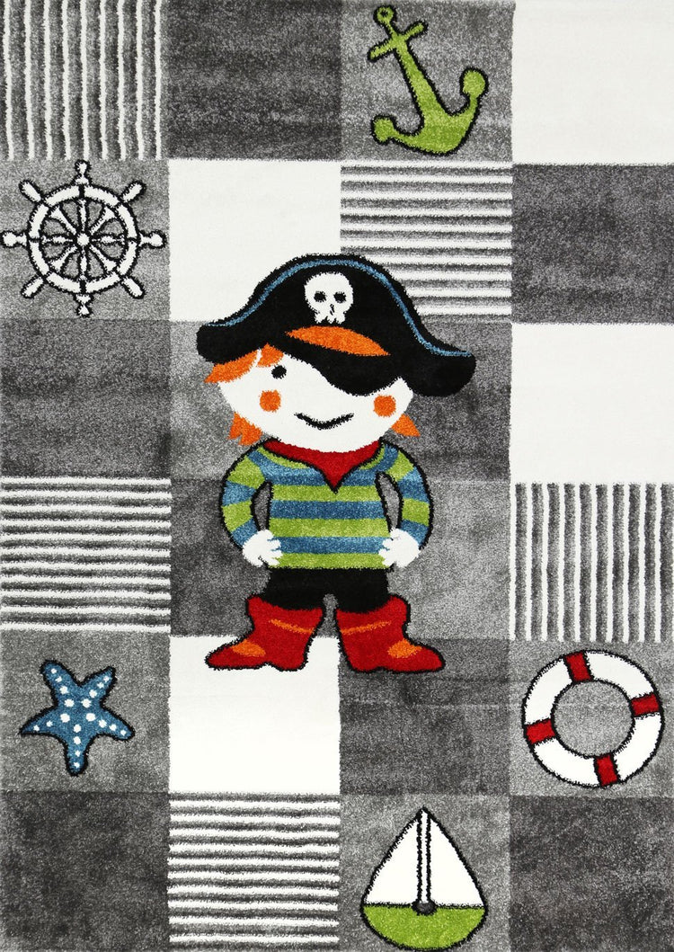 Nova Kids Grey Pirate Rug