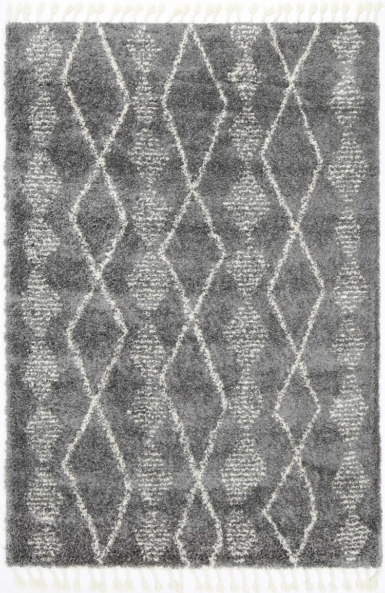 Kasbah Zara Tribal Grey Cream Rug