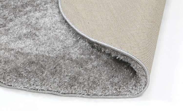 Puffy Soft Shaggy Round Rug Grey