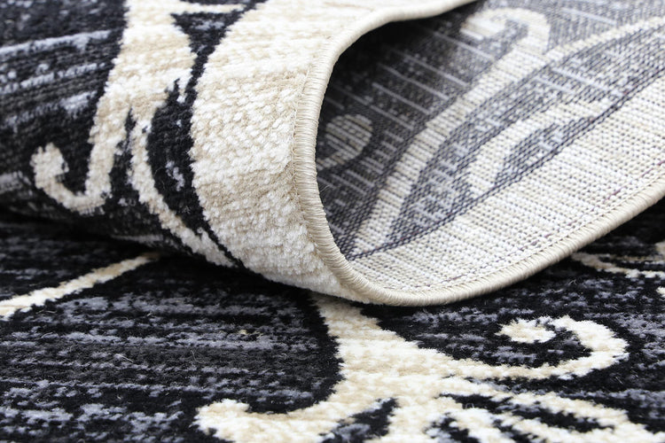 Arya Grey Beige Ikat Rug