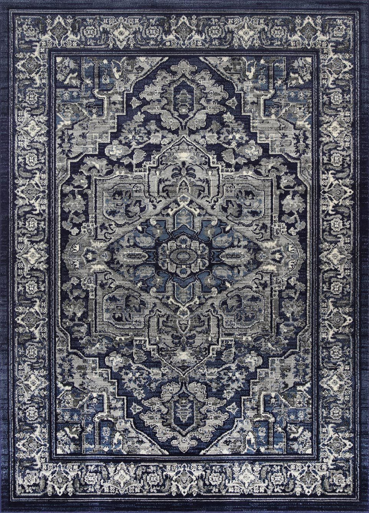 Arya Navy Blue Transitional Rug