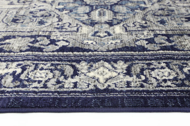 Arya Navy Blue Transitional Rug