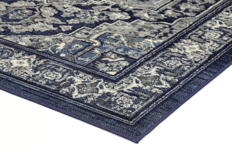 Arya Navy Blue Transitional Rug