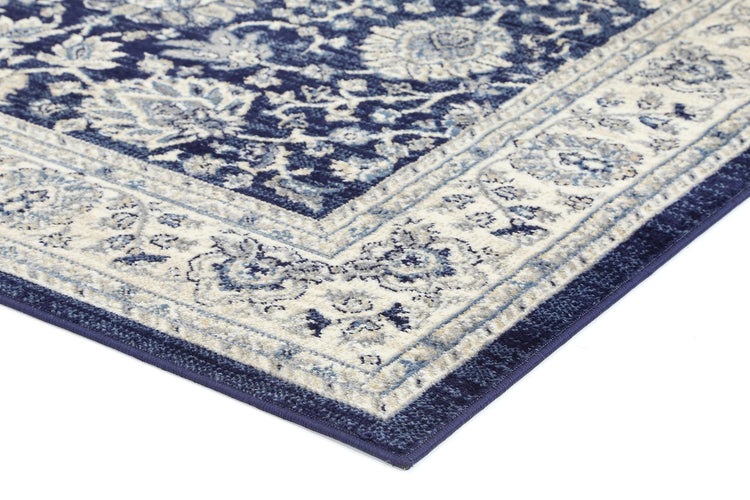 Arya Navy Blue Traditional Rug