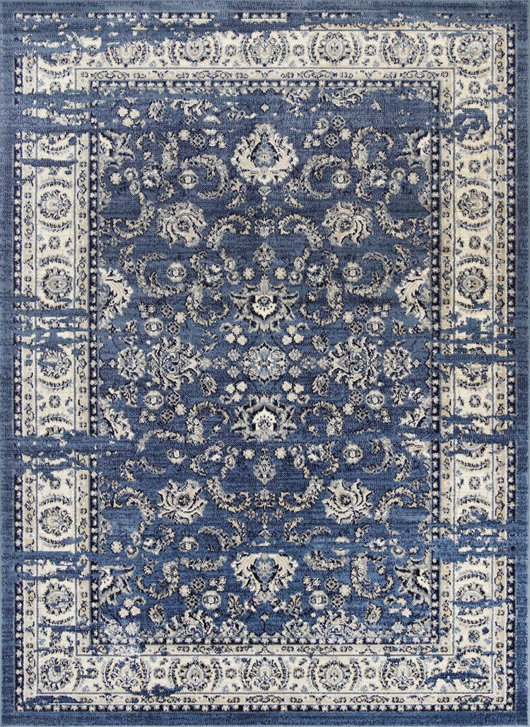 Arya Distressed Navy Blue Rug