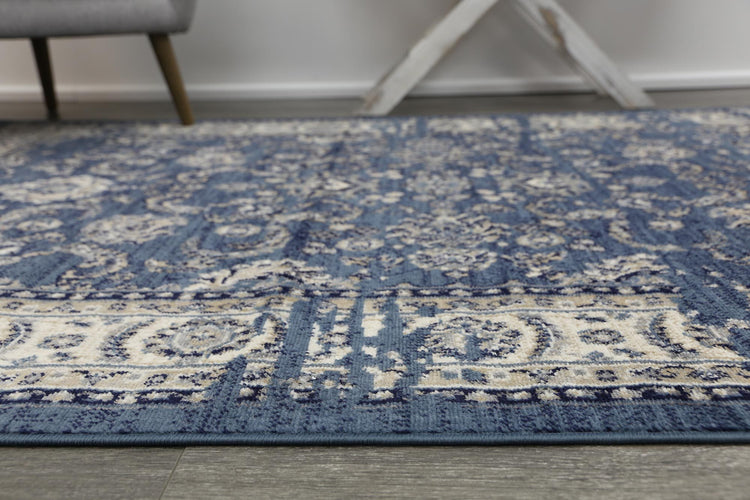 Arya Distressed Navy Blue Rug