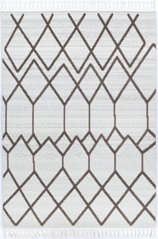 Nefeli Cream Beige Diamond Rug