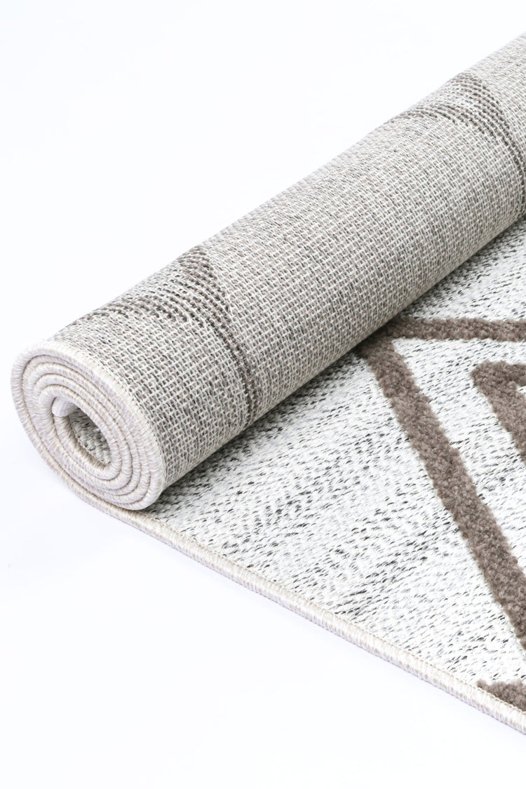 Nefeli Cream Beige Diamond Rug