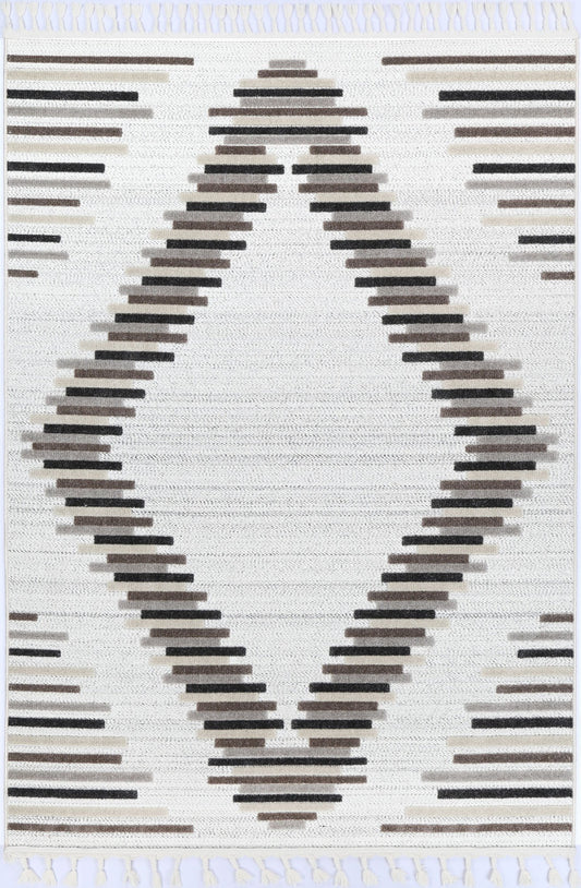 Nefeli Beige Cream Diamond Rug