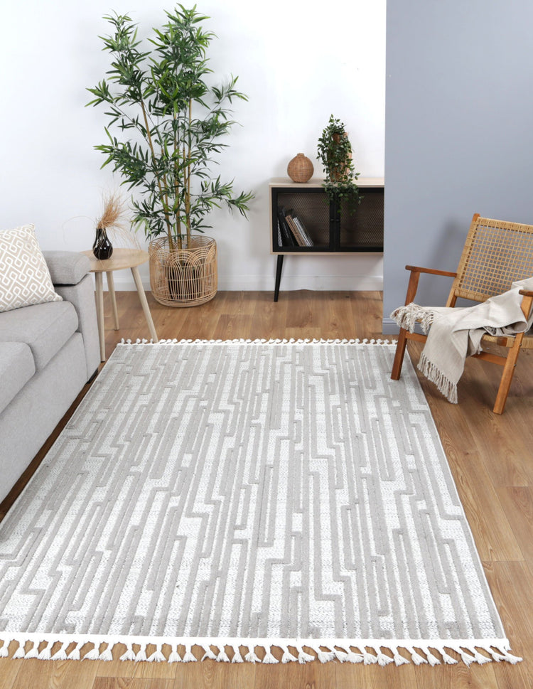 Nefeli Cream Grey Matrix Rug