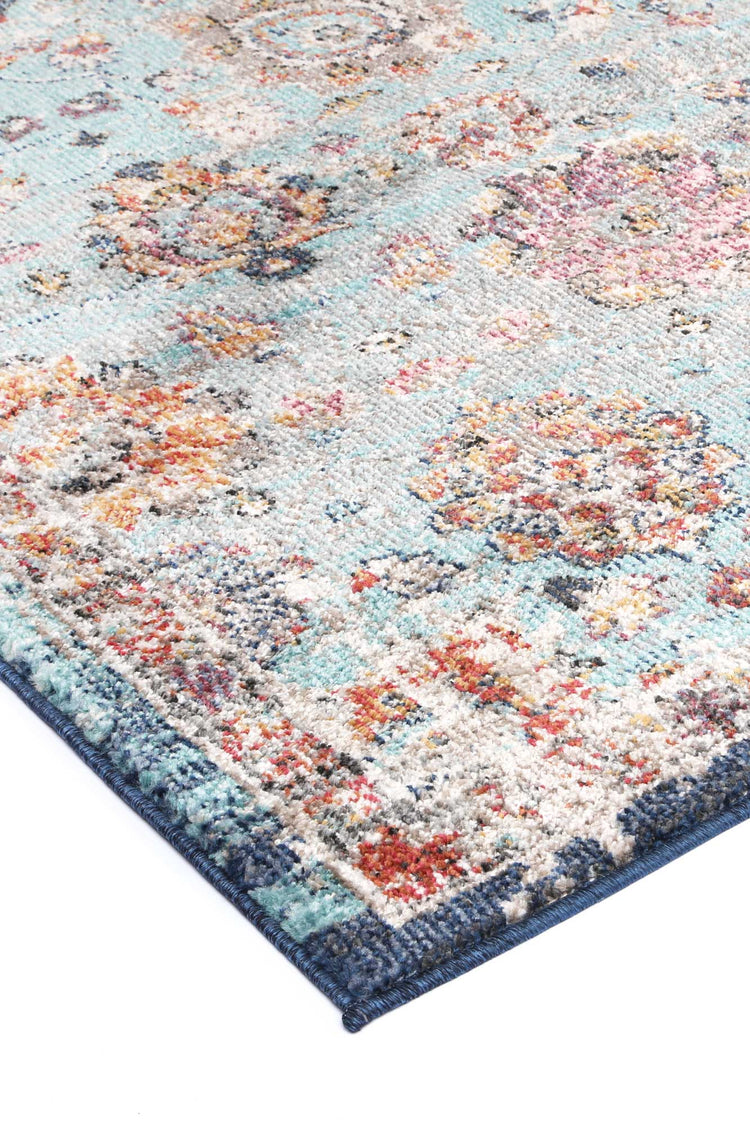 Ezra Multi Blue Traditional Rug