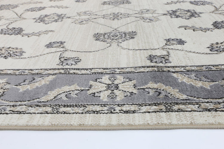 Arya Cream Grey Oriental Rug