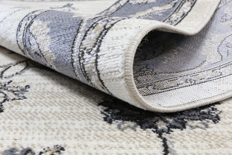 Arya Cream Grey Oriental Rug