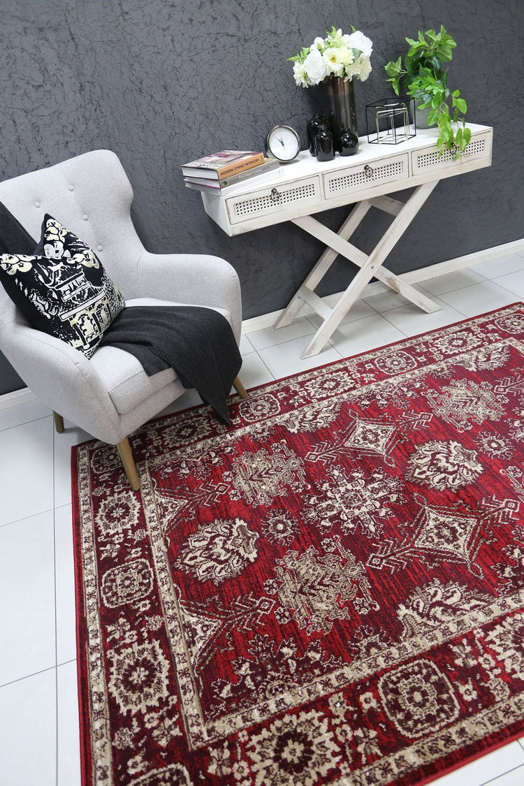 Arya Red Traditional Rug