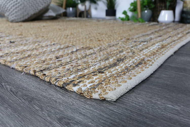 Mahal Beige Boarder Jute Rug