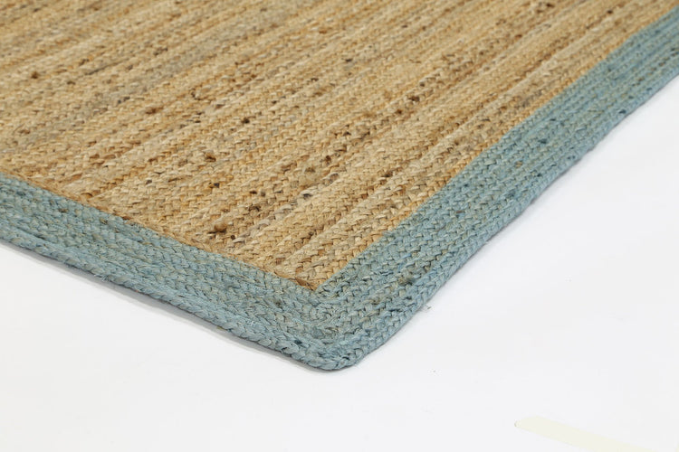 Hampton Blue Border Jute Rug