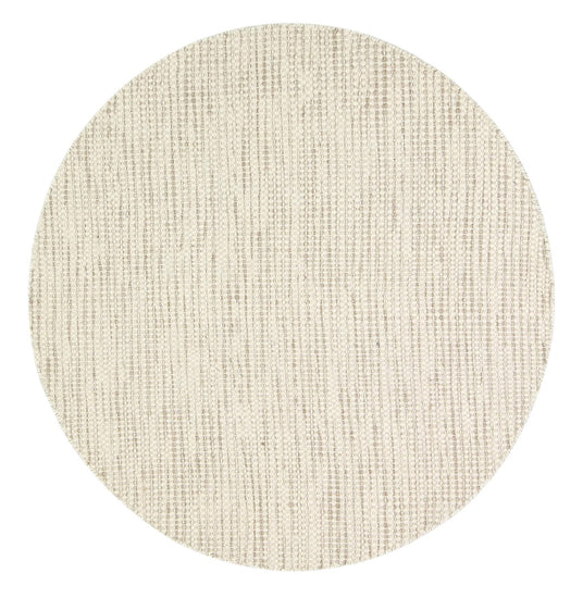 Scandi Beige Reversible Wool Round Rug