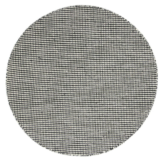 Scandi Charcoal Reversible Wool Round Rug