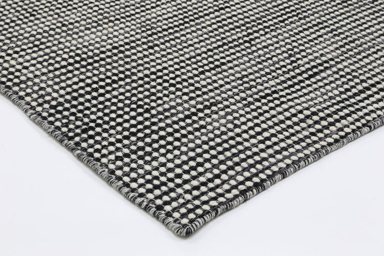 Scandi Charcoal Grey Reversible Wool Rug