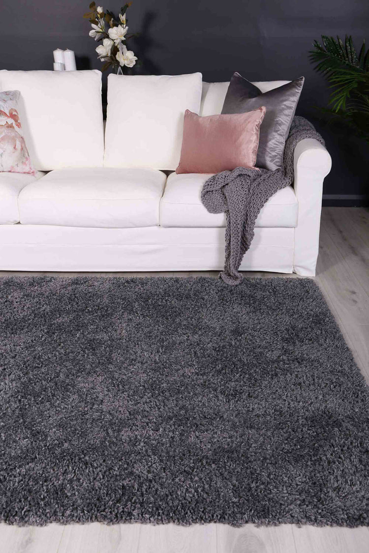 Alpine Shaggy Charcoal Grey Rug