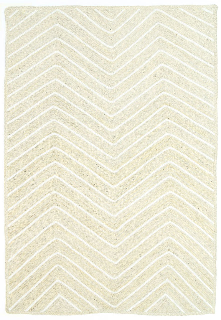 Artisan Light Beige Natural Chevron Rug